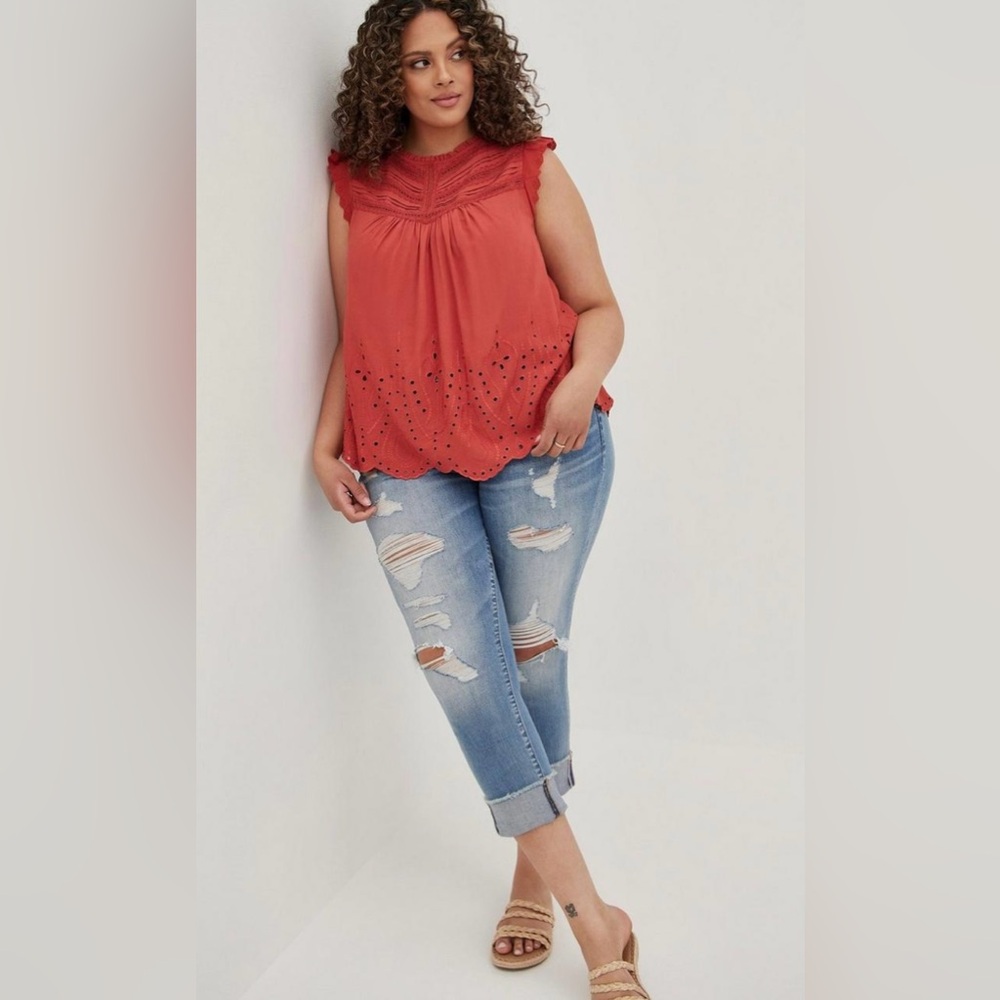Torrid Pintuck Detail Top - Picture 2 of 9